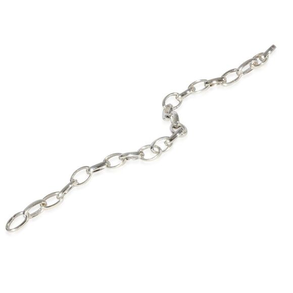 Gucci 925 Sterling Oval Link Blind for Love Silver Bracelet - Picture 4 of 9